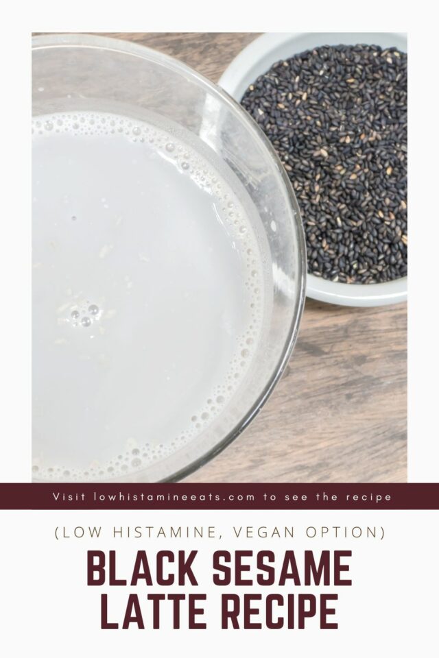 Black Sesame Latte Recipe Low Histamine Vegan Option