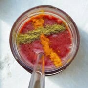 Super Antihistamine Smoothie made with cherries, blueberries, and apples – a refreshing low histamine recipe.