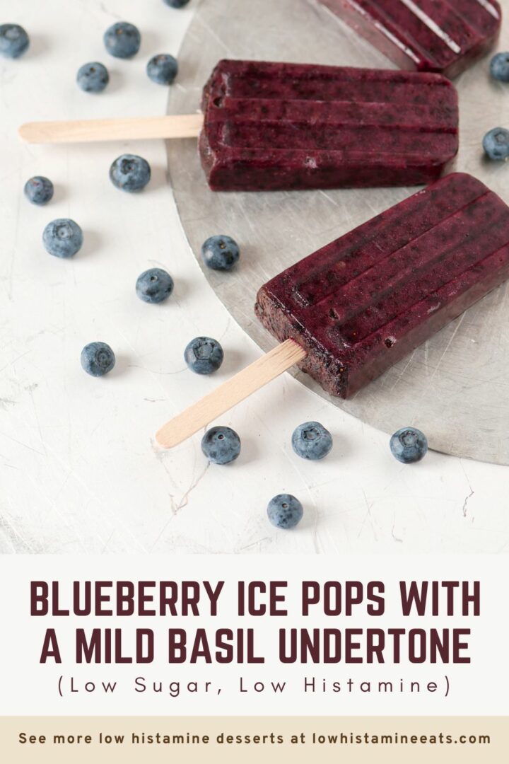 Low Sugar Blueberry Basil Popsicles (Vegan) | Low Histamine Eats