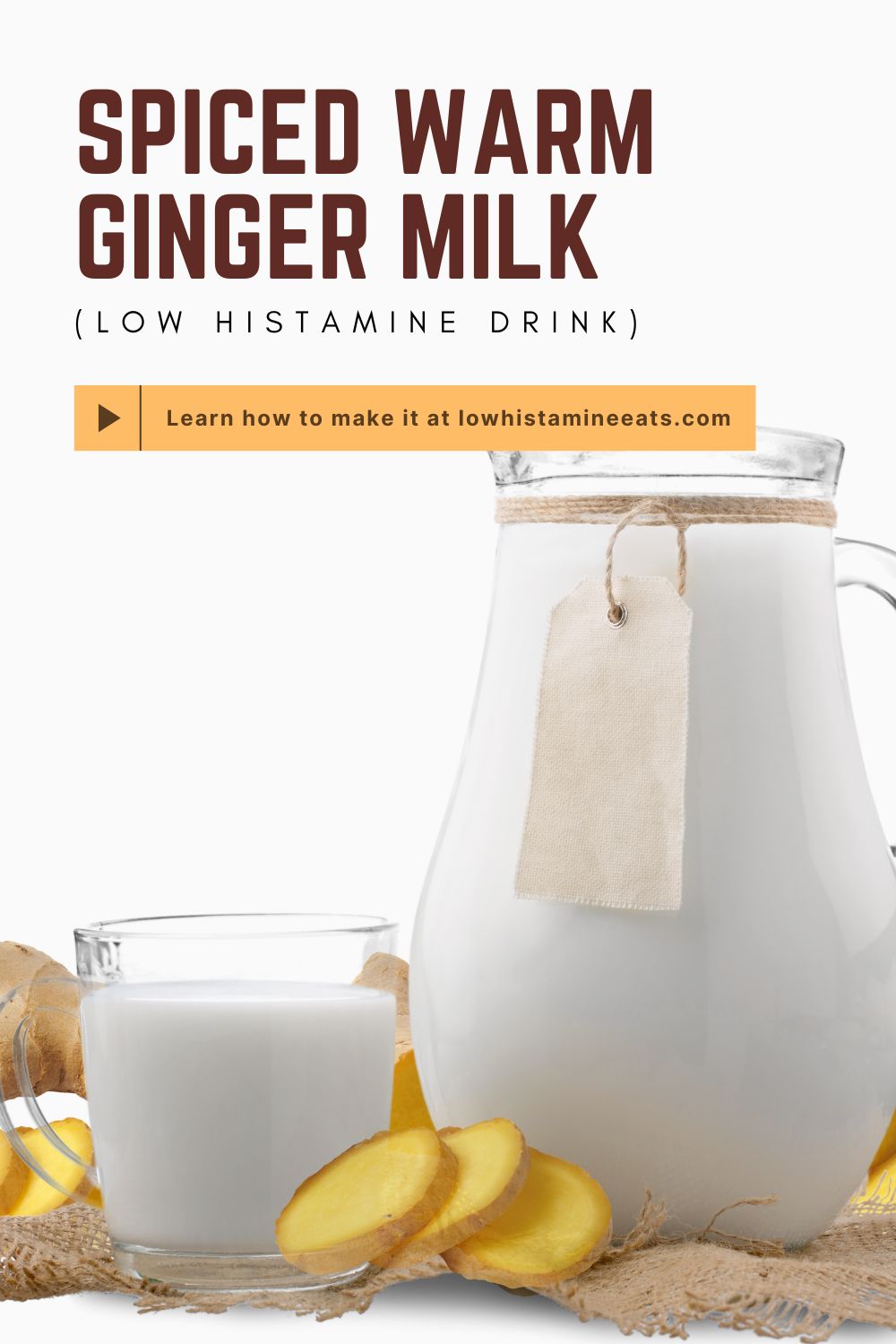 Spiced Honey Ginger Milk (Low Histamine Drink)