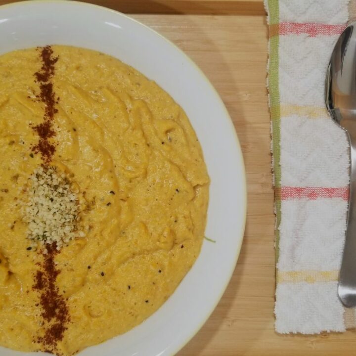 Butternut Squash Tahini Soup (Vegan)