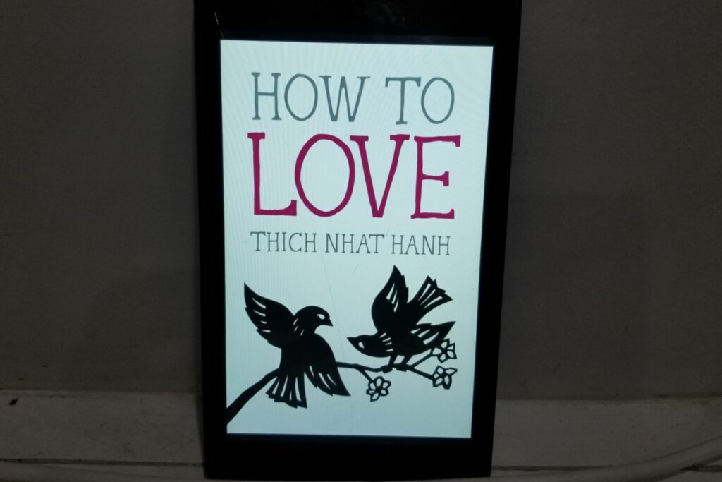 a book titled "How to Love" by Thich Nhat Hanh.