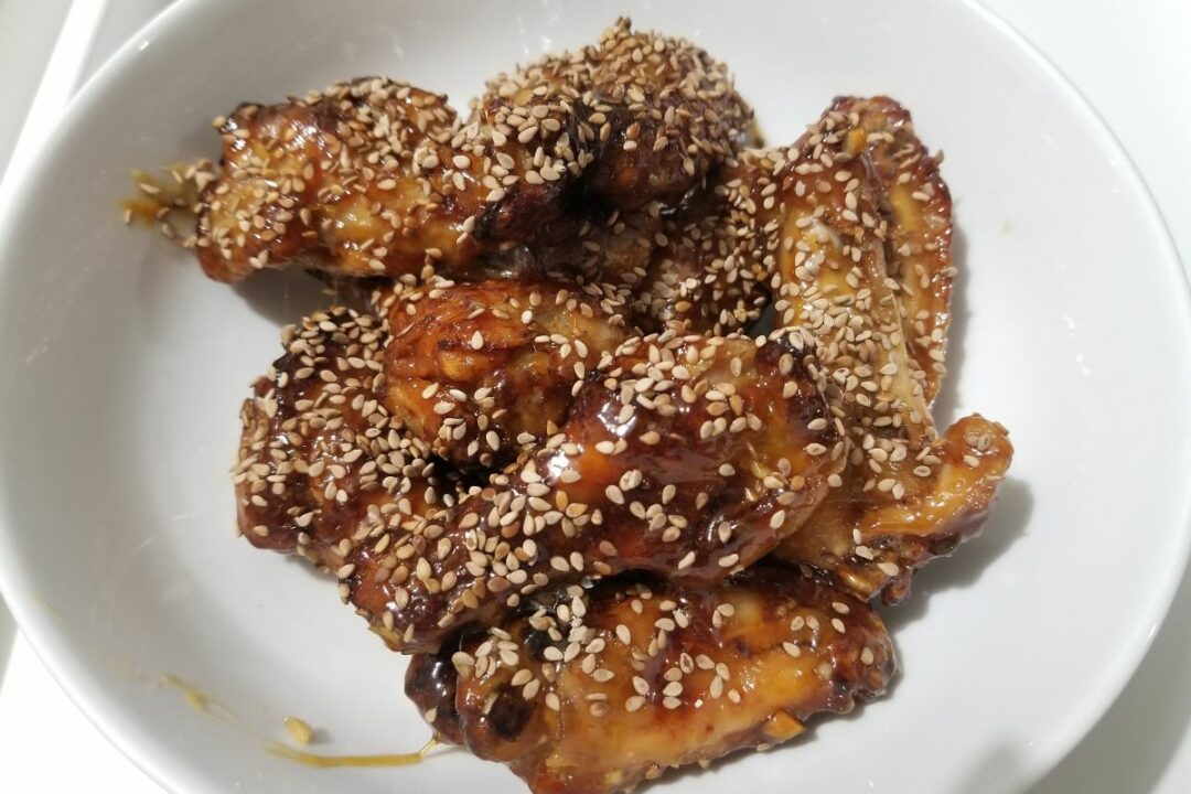 GlutenFree Honey Garlic Chicken Wings (Air Fryer, From Frozen)
