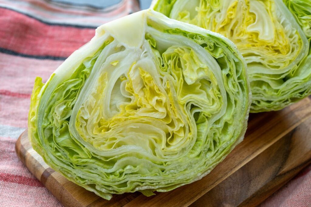 fresh and crisp iceberg lettuce.