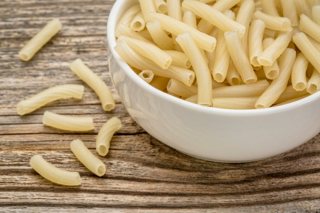 quinoa pasta in a bowl.