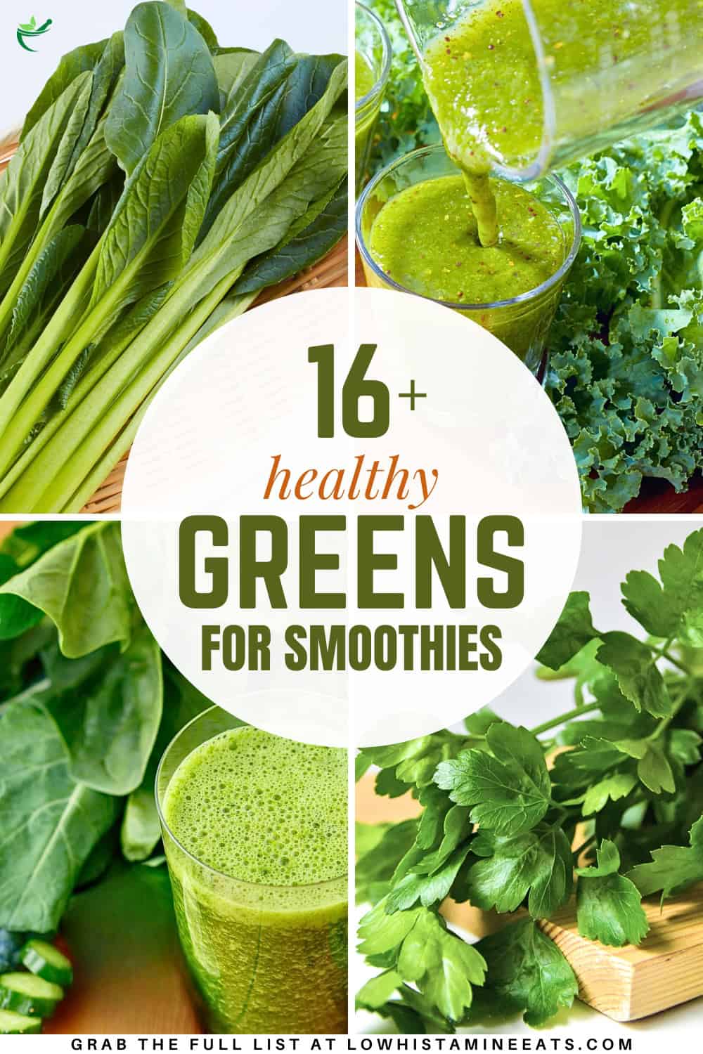A bright and refreshing collage showcasing a variety of healthy green options for smoothies.