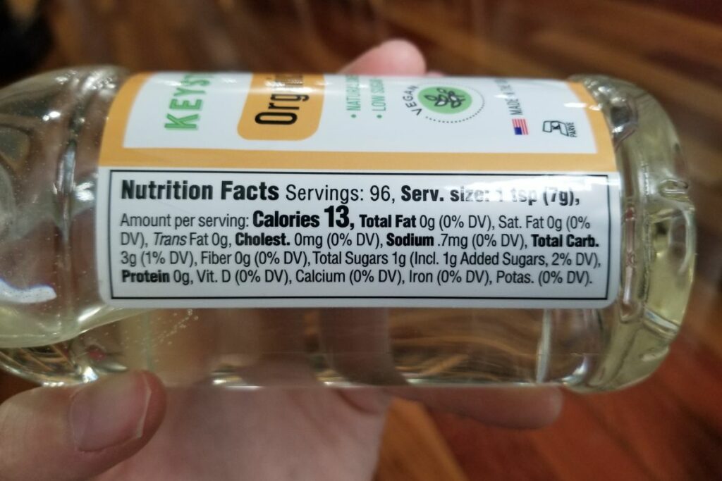 Tapioca syrup nutrition facts.