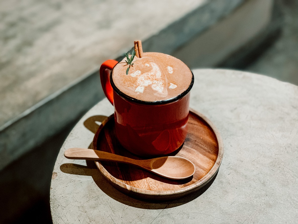 rosemary coffee in a mug.