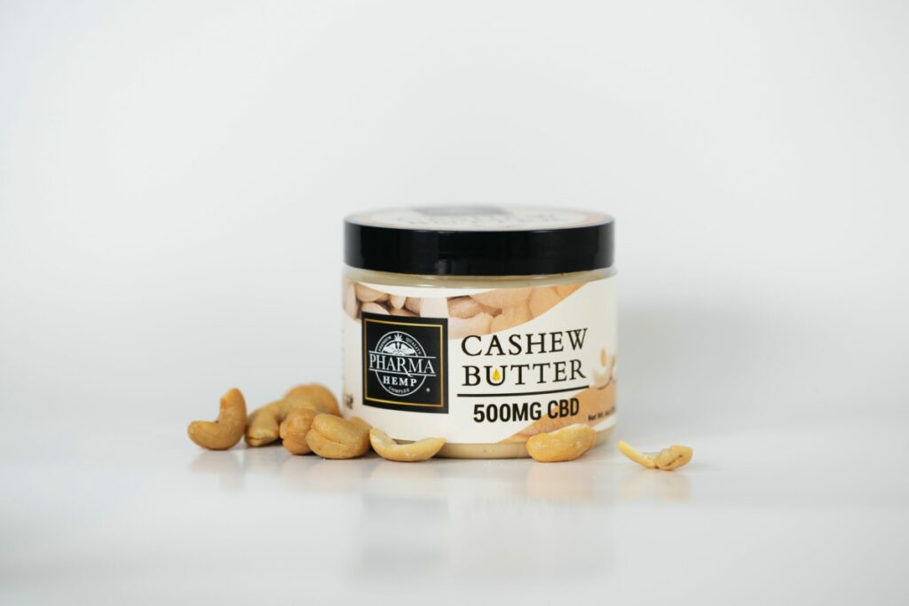 A jar of Pharma hemp cashew butter.