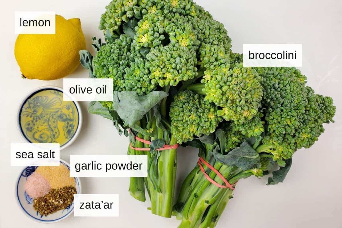 air fryer broccolini ingredients.