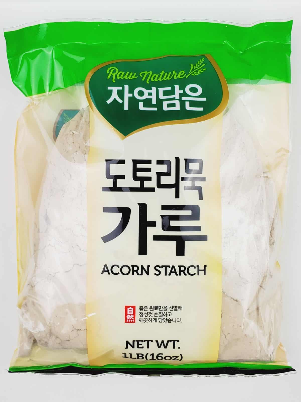a pack of 1 LB of acorn starch from Raw Nature.