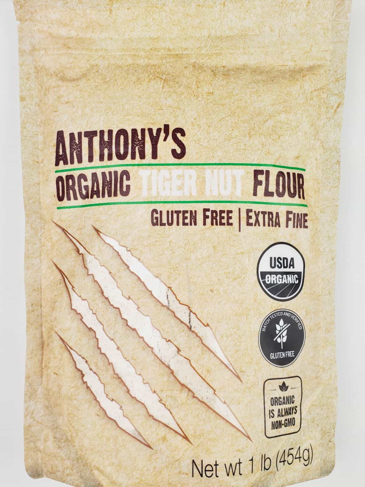 a pack of 1 LB. of tiger nut flour from Anthony's.