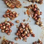 caramelized hazelnut crunch clusters with ginger.