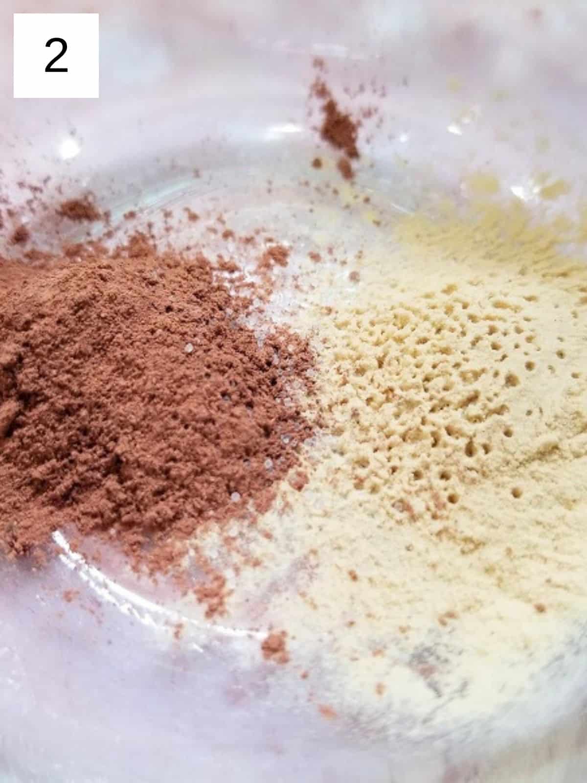 monk fruit, hibiscus powder, and a pinch of salt in a glass bowl.