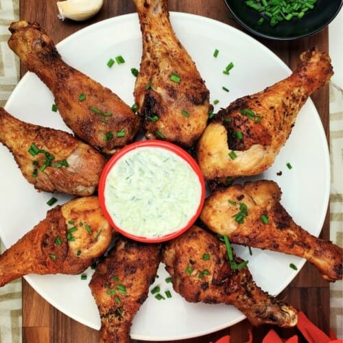 GlutenFree Honey Garlic Chicken Wings (Air Fryer, From Frozen) Low