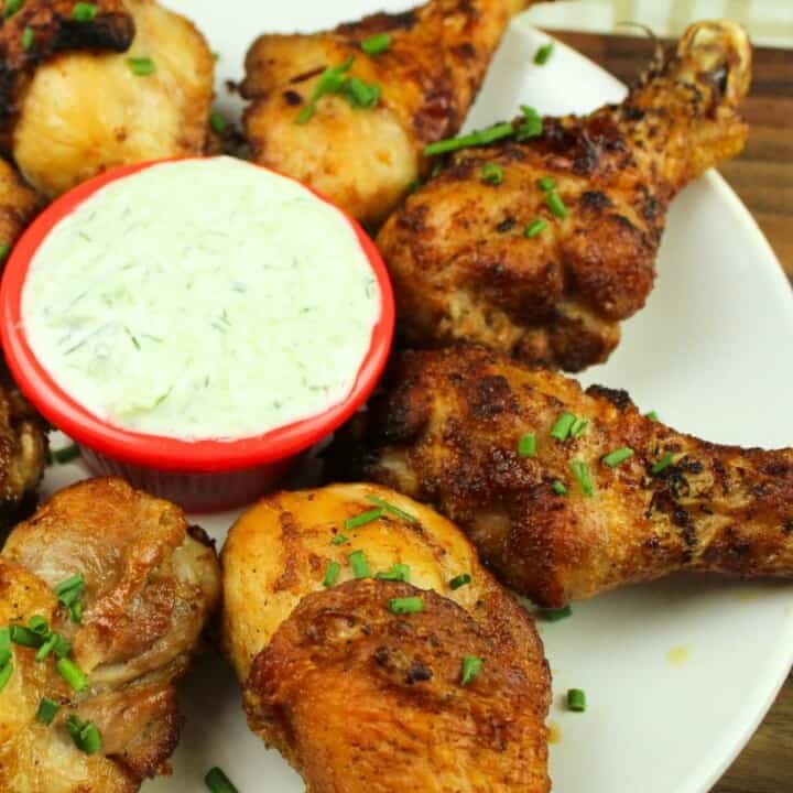 GlutenFree Honey Garlic Chicken Wings (Air Fryer, From Frozen) Low