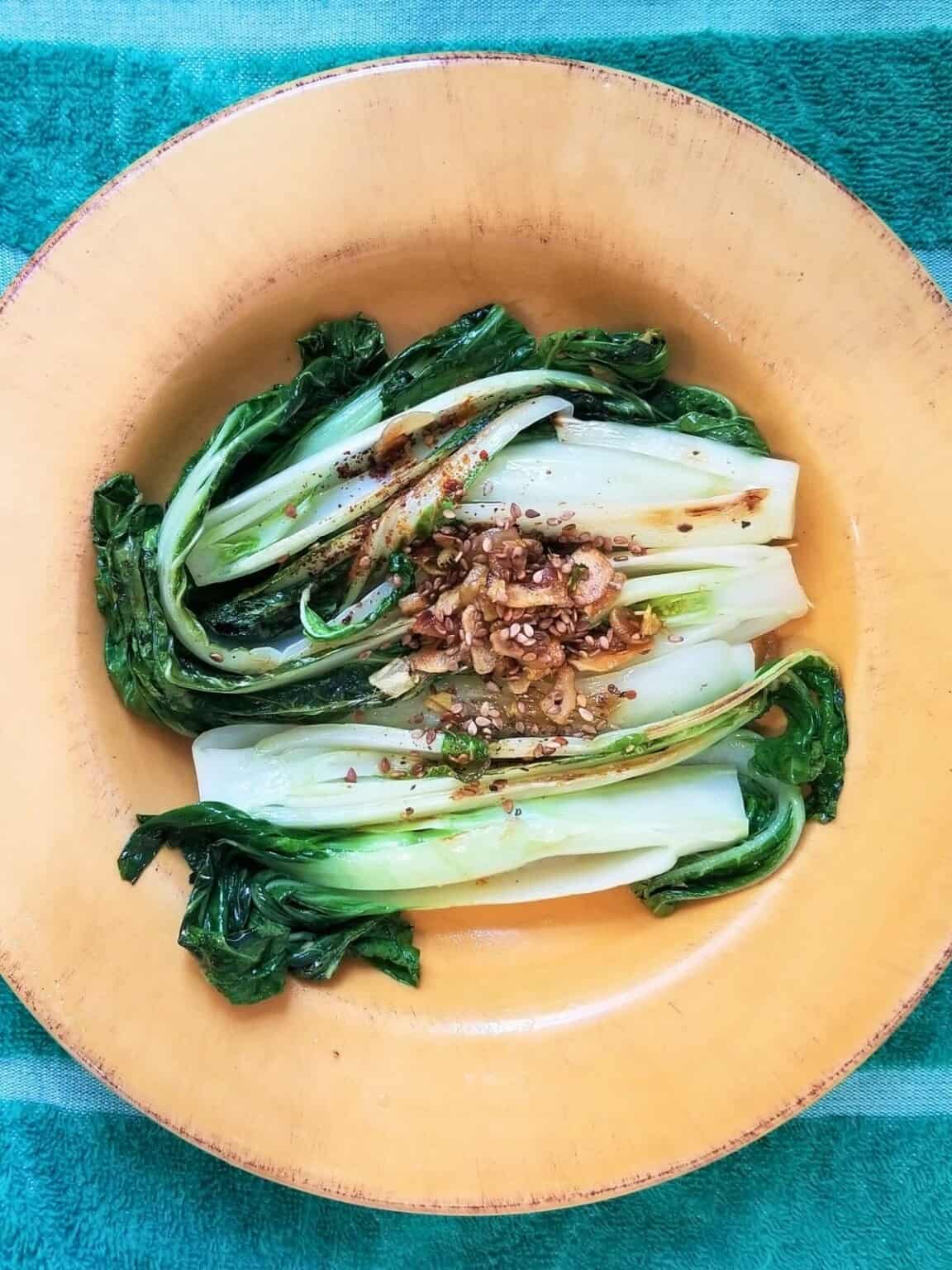 Sesame Garlic Ginger Bok Choy (SoyFree, Vegan)