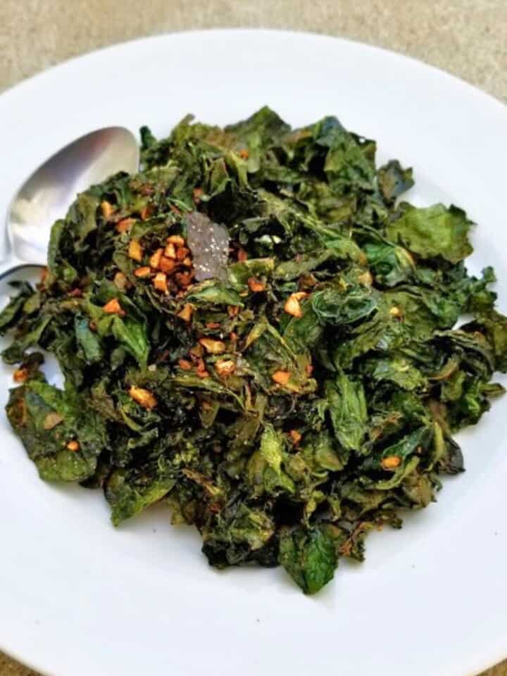 Crispy Garlic Ginger Kale (One Pan Recipe) Low Histamine Eats