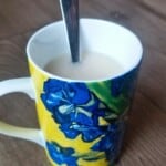 mug of warm ginger milk.