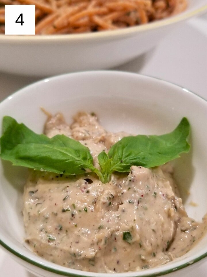 Garlic Herb Tahini Pasta Sauce (No Lemon, KetoFriendly) Low