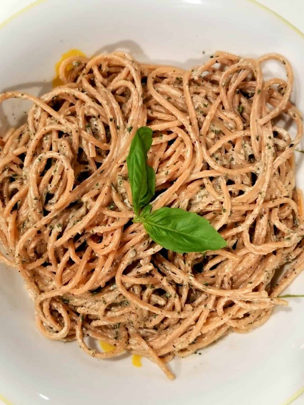 Garlic Herb Tahini Pasta Sauce (No Lemon, KetoFriendly) Low