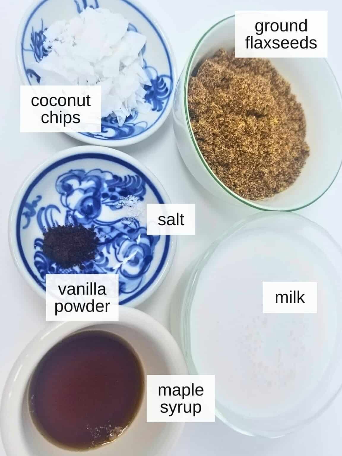 Vanilla Coconut Flax Seed Pudding (Vegan, GrainFree Dessert) Low