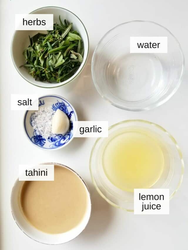 Vegan Lemon Herb Tahini Dressing (No Cilantro) Low Histamine Eats