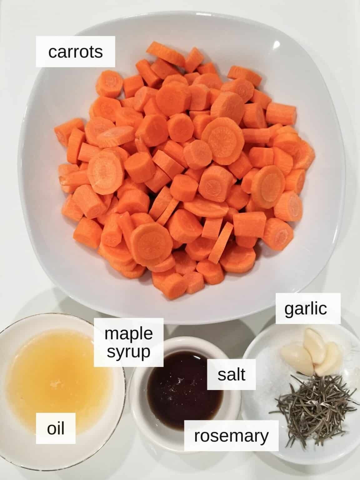 Baked Garlic & Rosemary Carrots With Maple Glaze (Vegan) Low