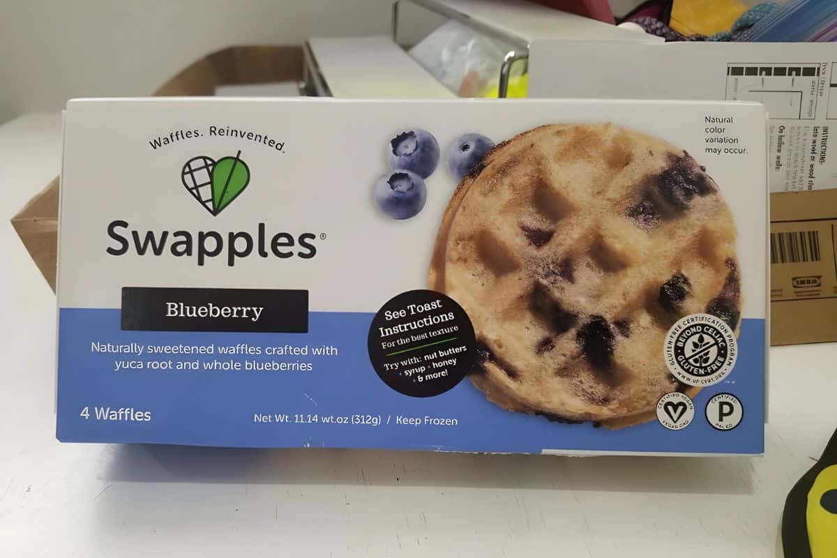 a pack of blueberry waffles from Swapples.