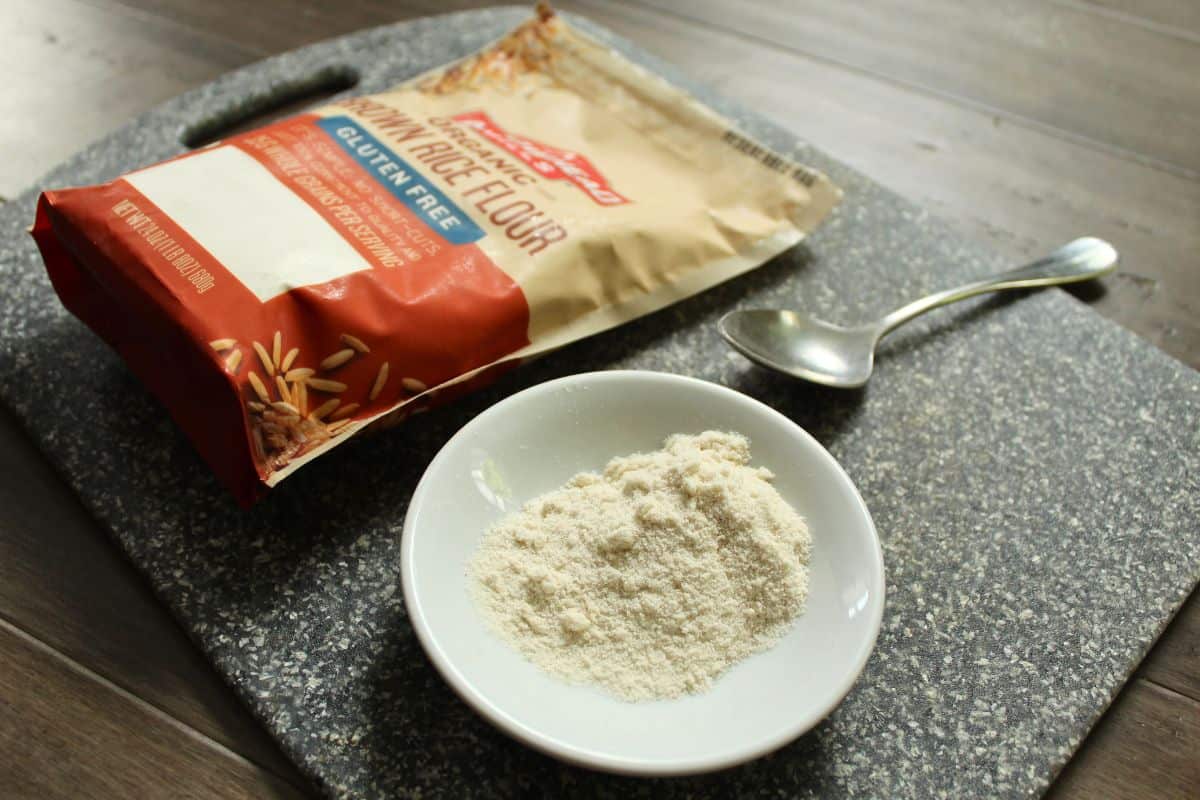 a pack of low histamine brown rice flour.