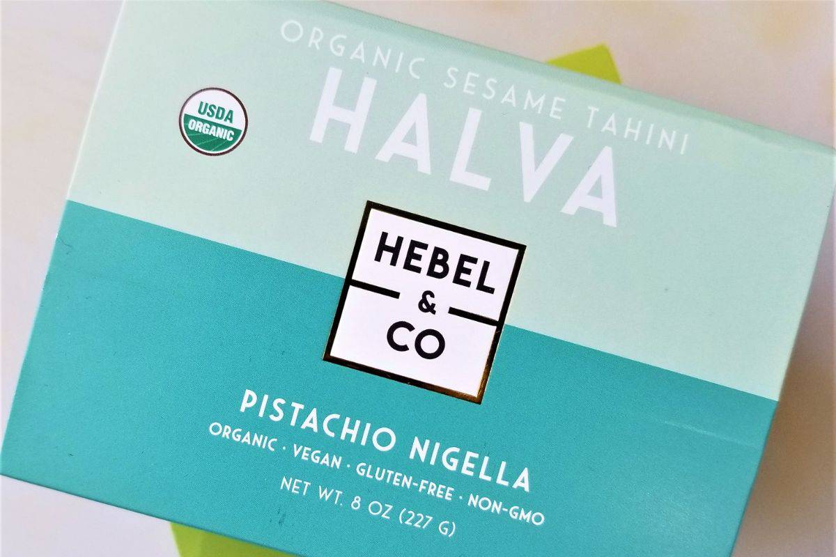 a pack of pistachio nigella halva from Hebel & Co.