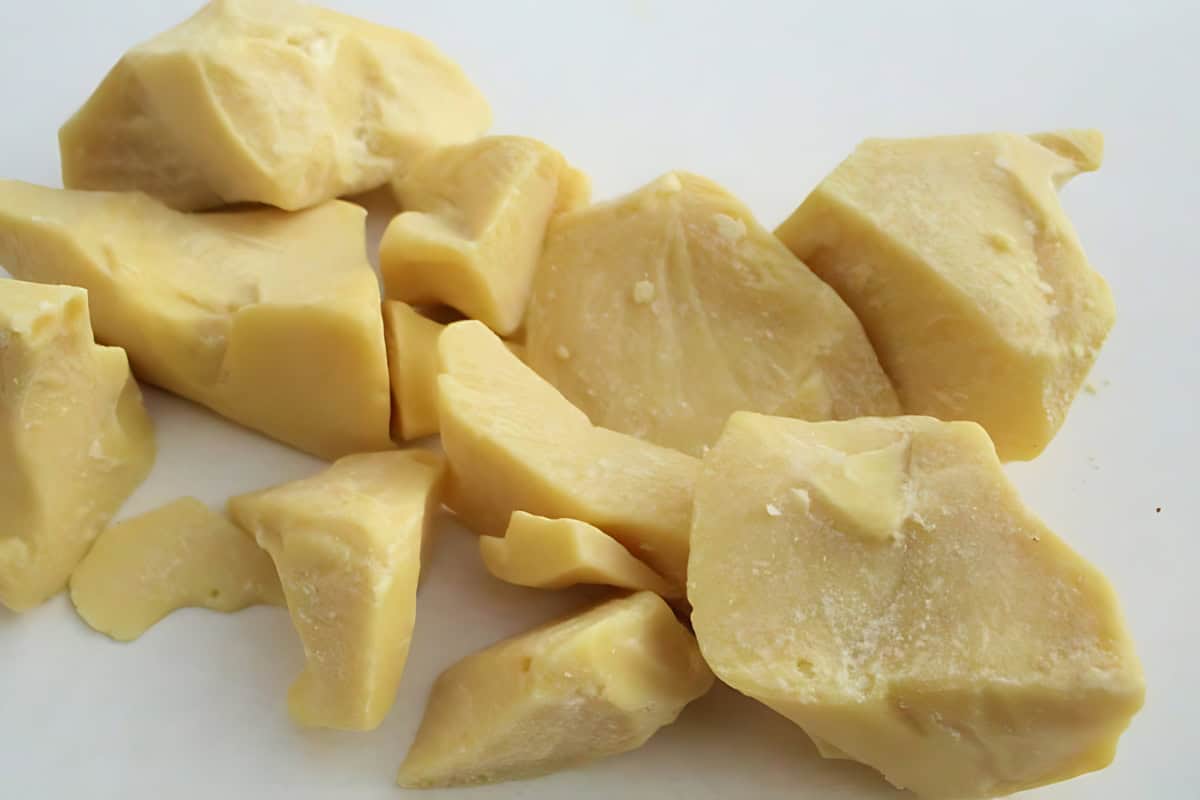 Chunks of cocoa butter.
